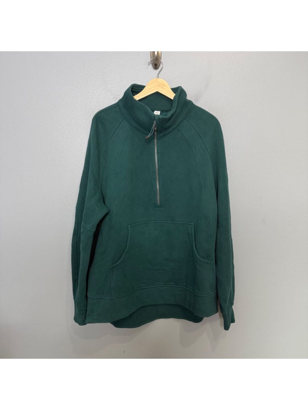 LULULEMON Scuba Oversized Funnel-Neck Half Zip Long in Storm Teal size XL/XXL